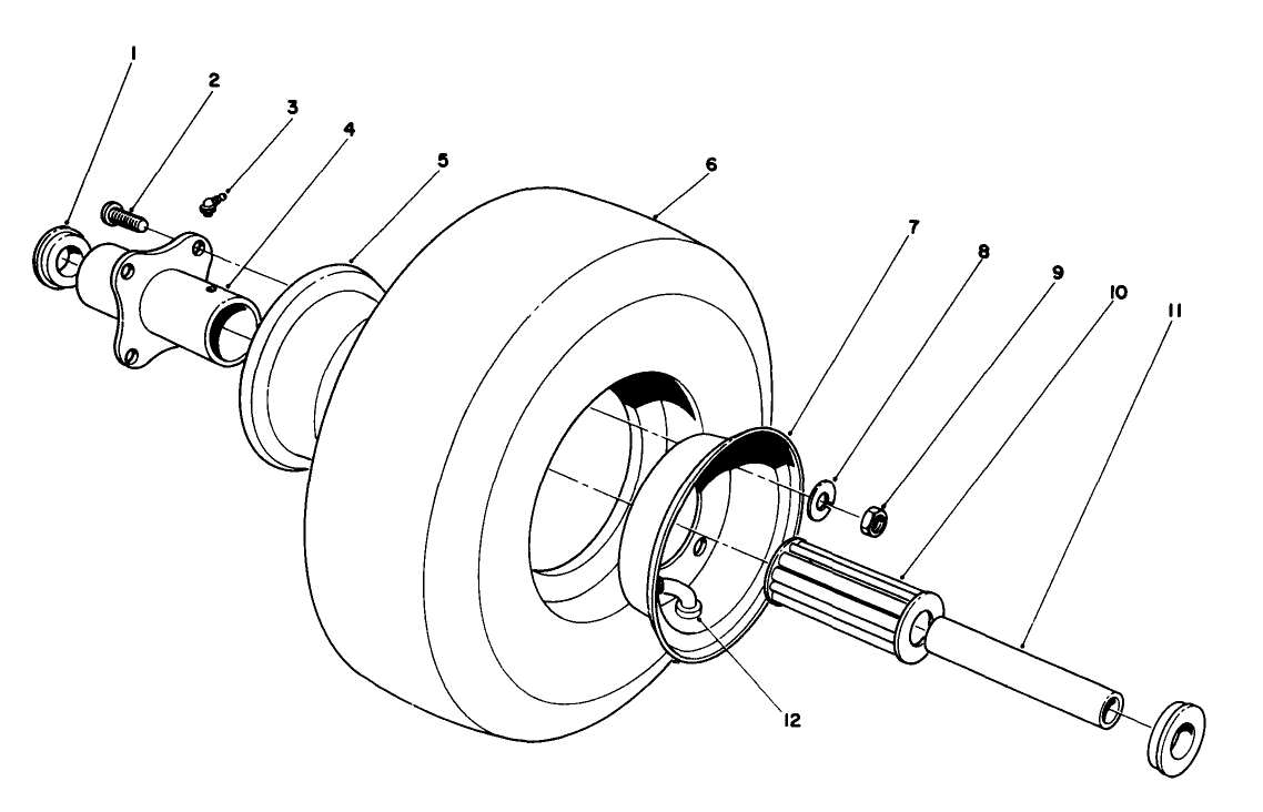 Cutting Unit Pneumatic Tire & Wheel Assembly No. 12-1509 (optional)