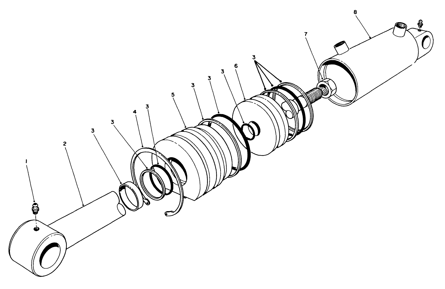 Hydraulic Llft Cylinder Assembly No. 66-1250 (3