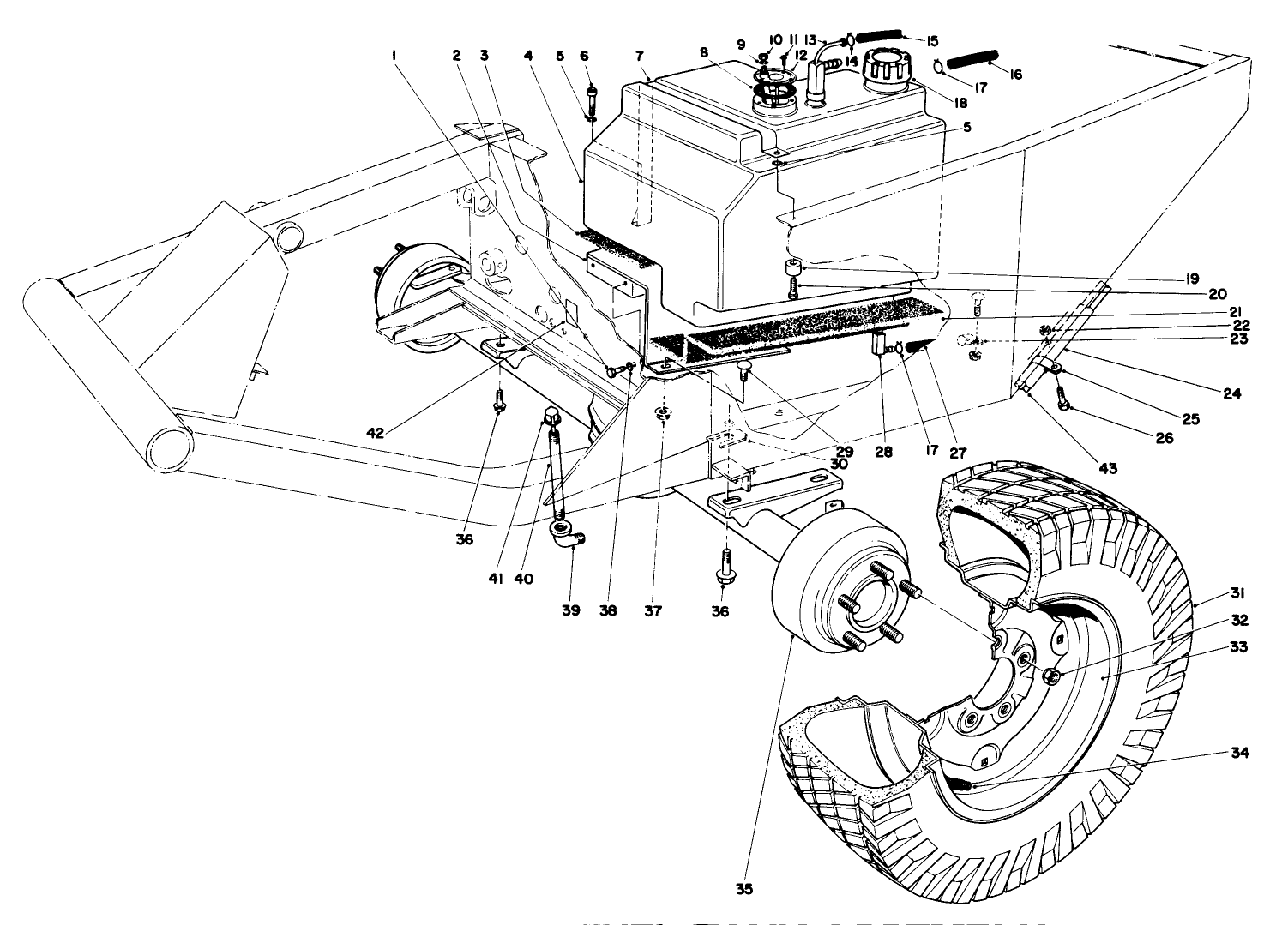 Front Axle & Fuel Tank Assembly