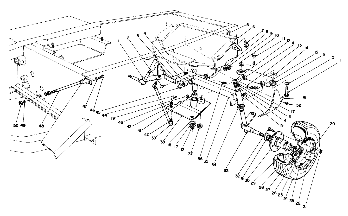 Rear Axle & Wheel Assembly