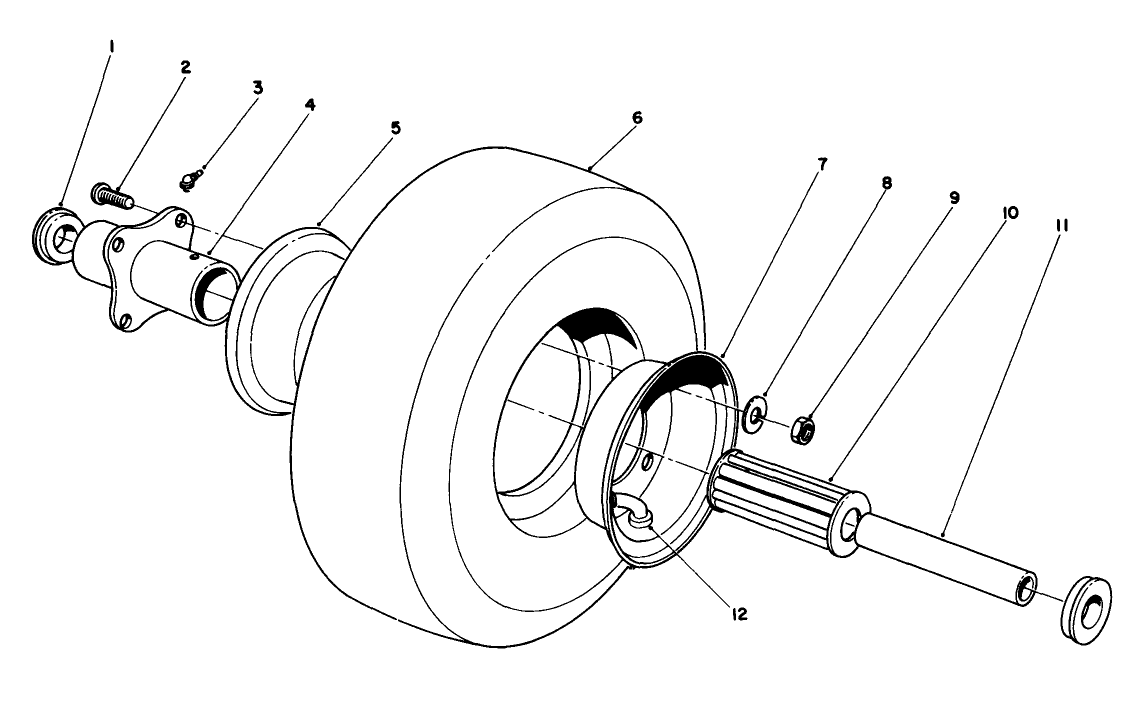 Cutting Unit Pneumatic Tire & Wheel Assembly No. 12-1509 (optional)