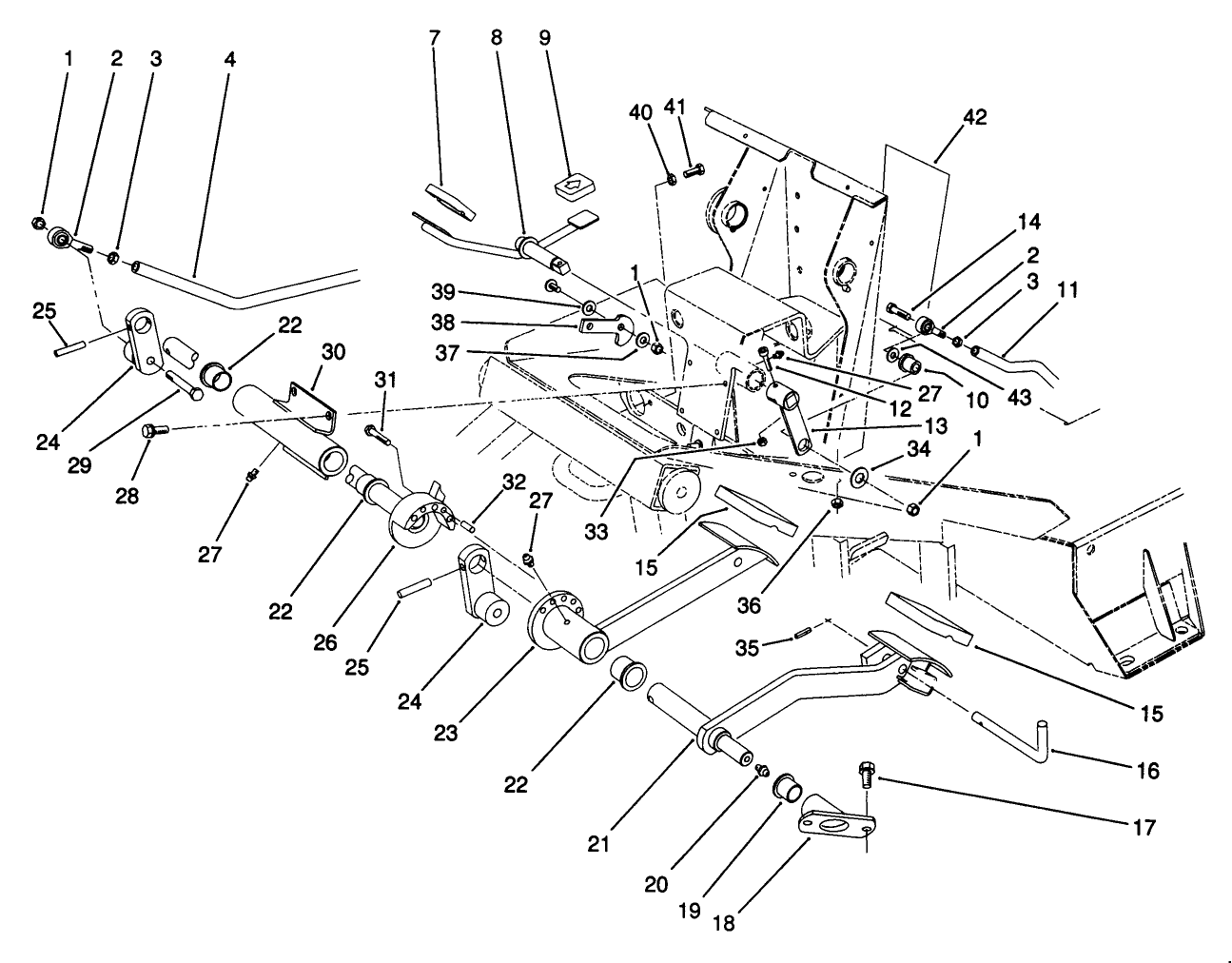 Traction & Brake Pedals Assembly