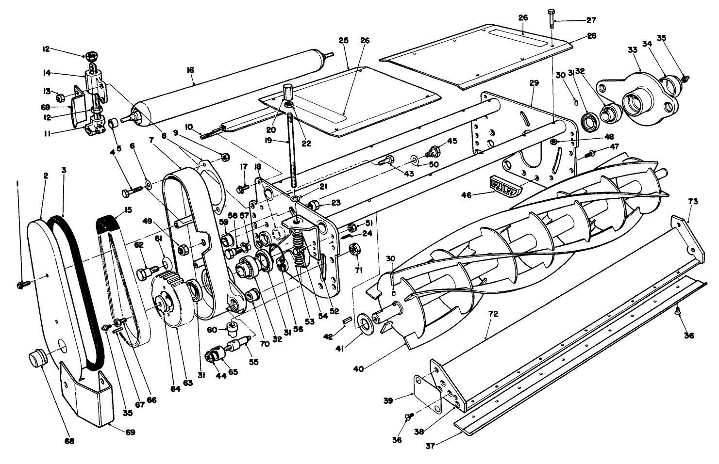 Cutting Unit Assembly No. 1 (center) & 3 (r.h.) 5 Blade Model No. 03753, 7 Blade Model No. 03756, & 11 Blade Model No. 03751