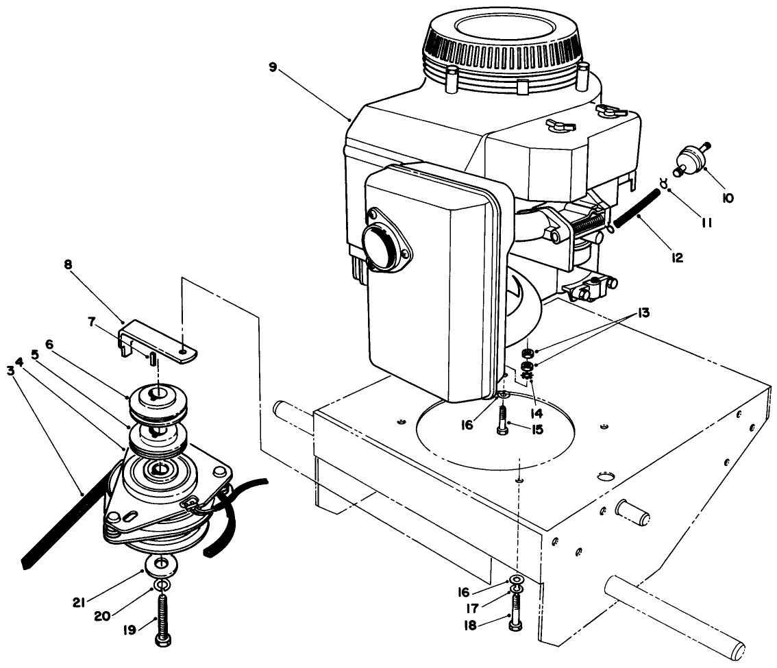 Engine & Clutch Assembly