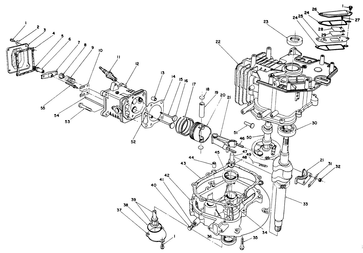 Crankcase Assembly (engine Model No. Vm140)