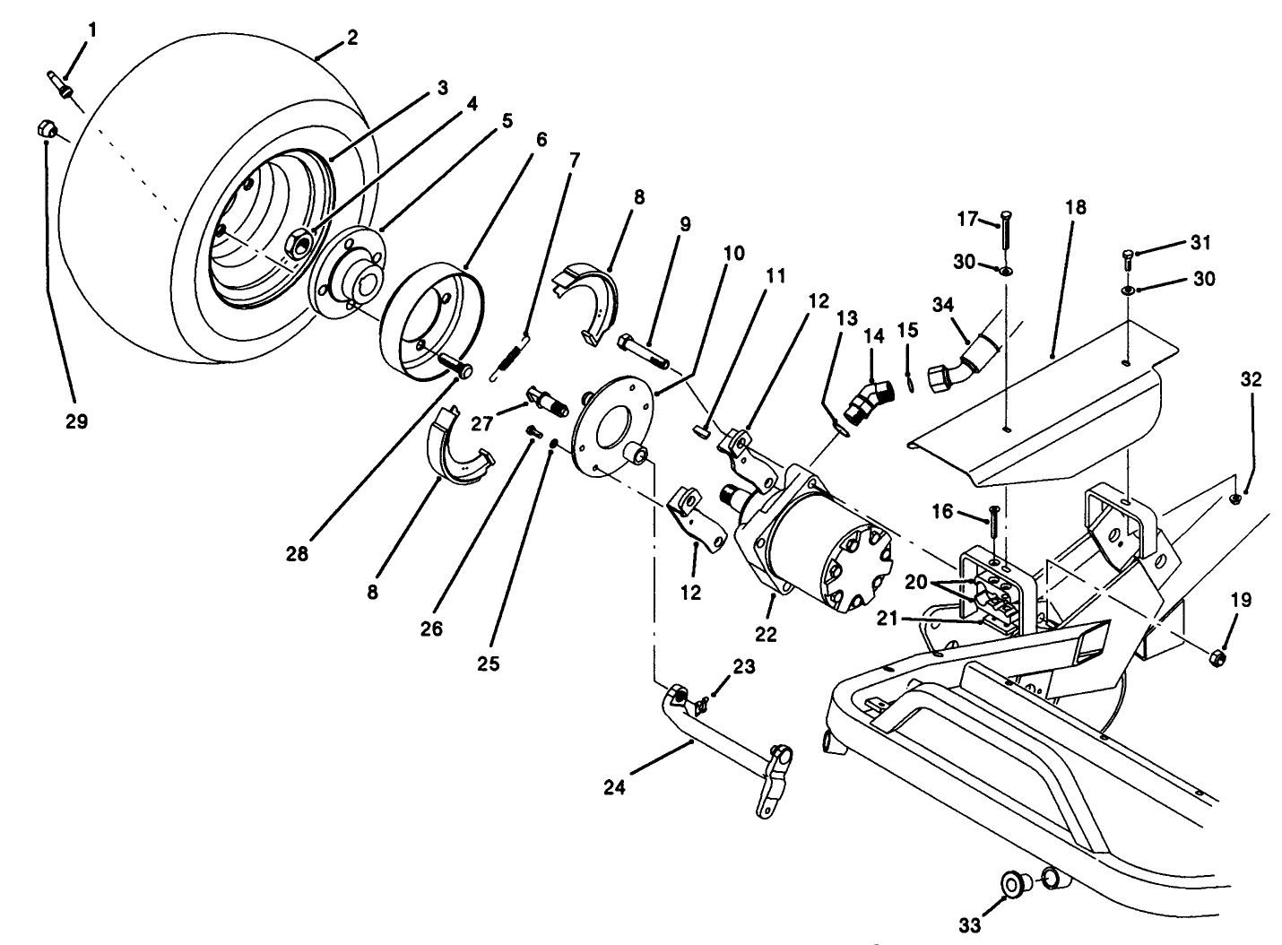 Front Wheel & Brake Assembly