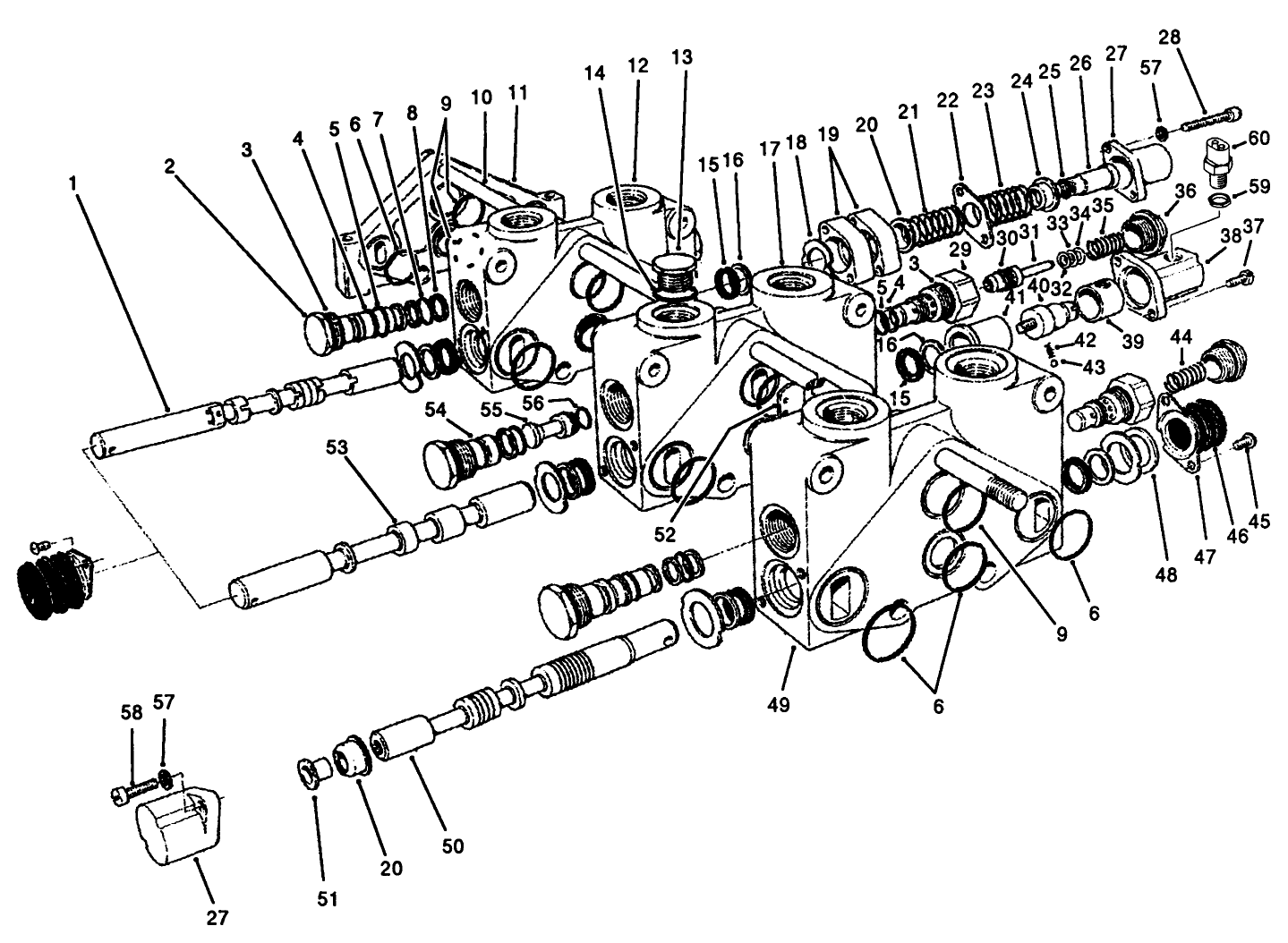 Control Valve Assembly No. 84-2201 (sections 3 Thru 5)(continued)