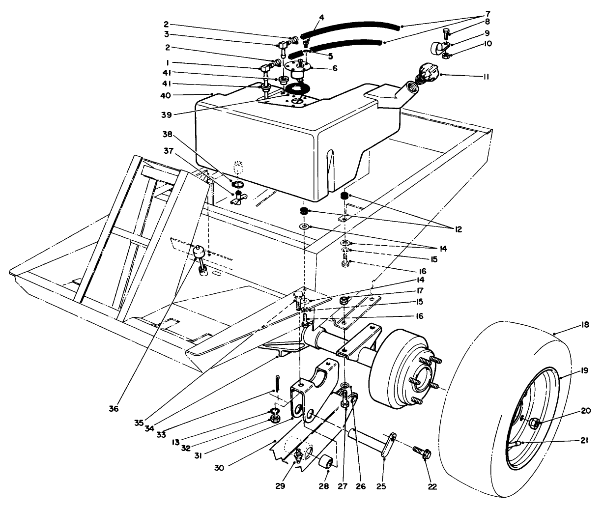 Fuel Tank And Axle Assembly