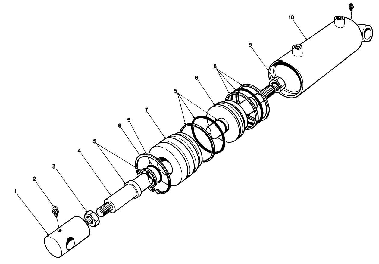 15 Cu. Ft. Hopper Kit Model 30505 (optional)(continued) Cylinder Assembly No. 77-5950
