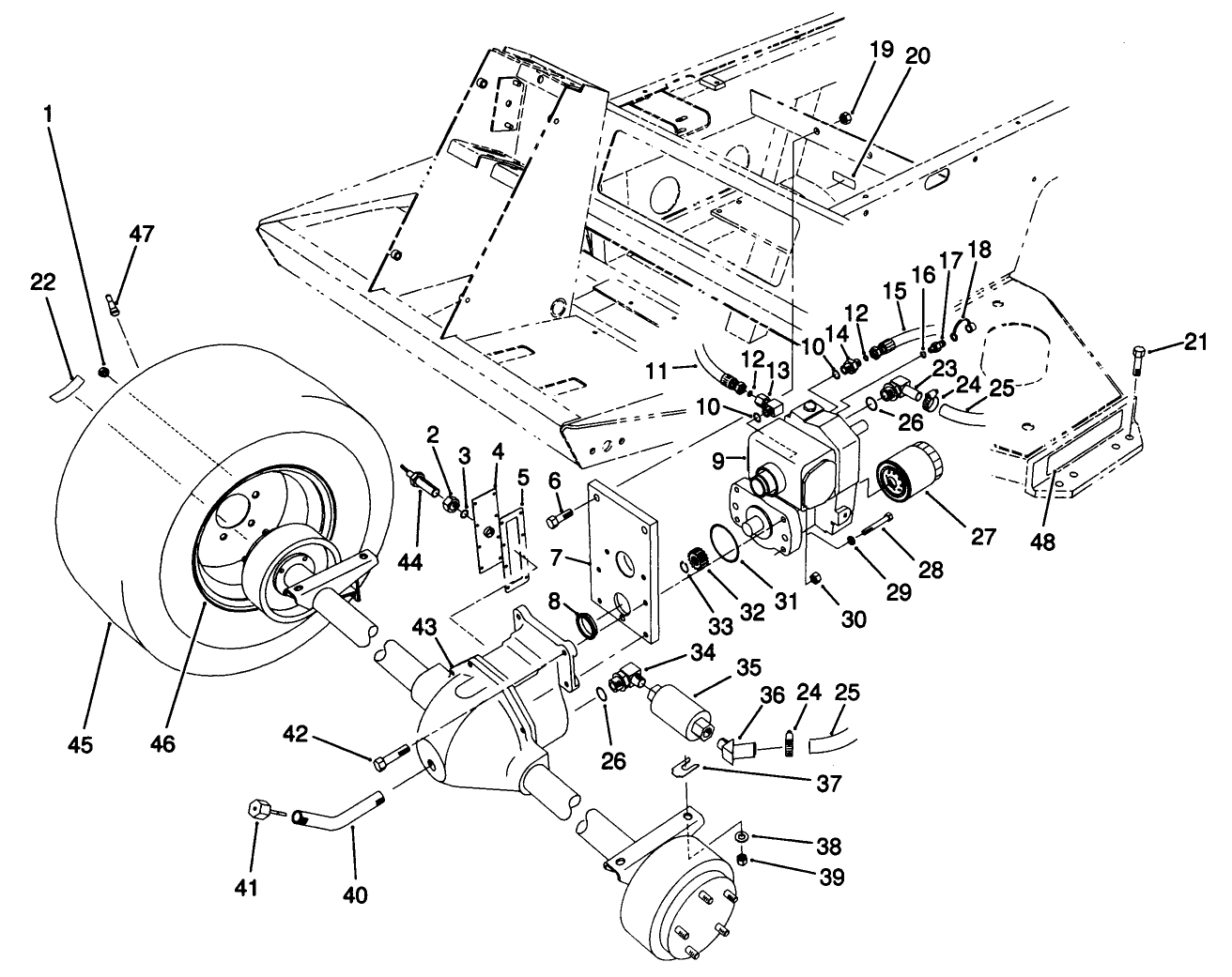 Front Axle & Transmission Assembly