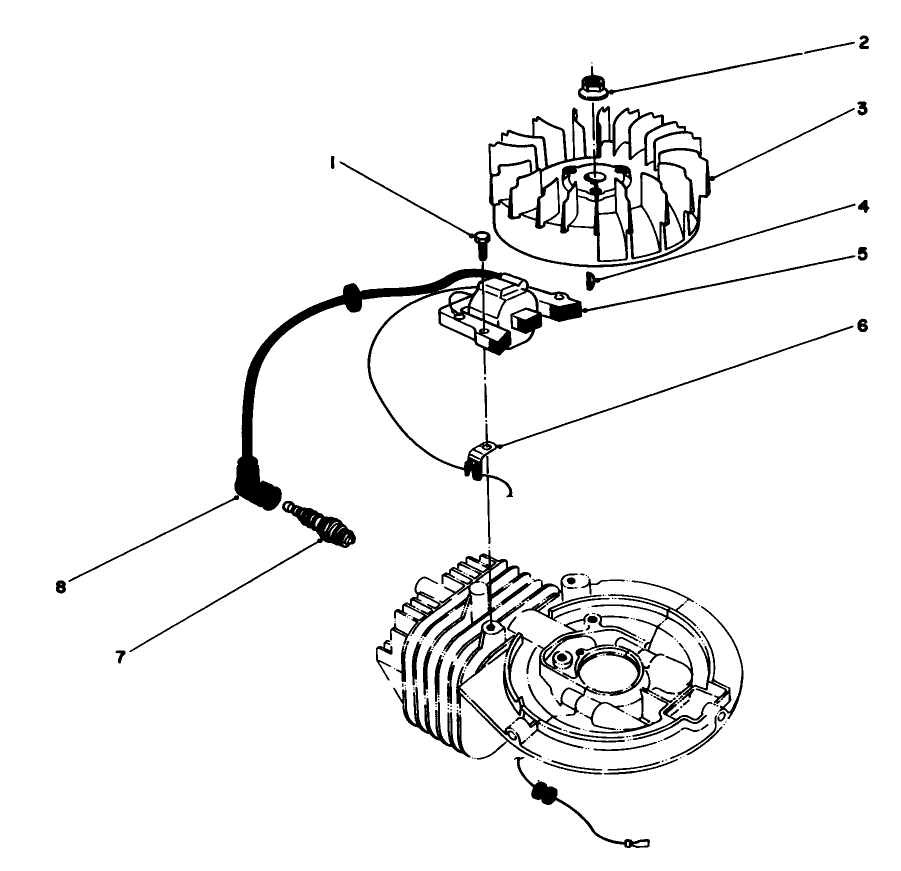 Flywheel & Magneto Assembly (engine Model No. 47plo-2)