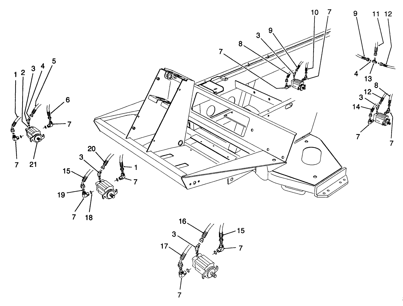 Cutting Unit Hydraulic Components
