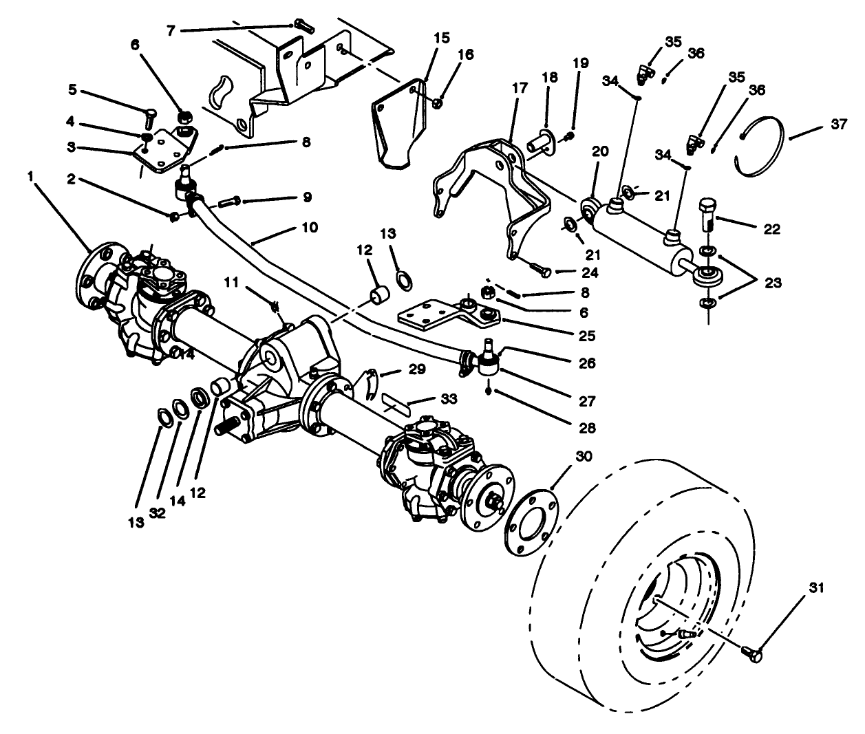 Rear Axle Installation Assembly