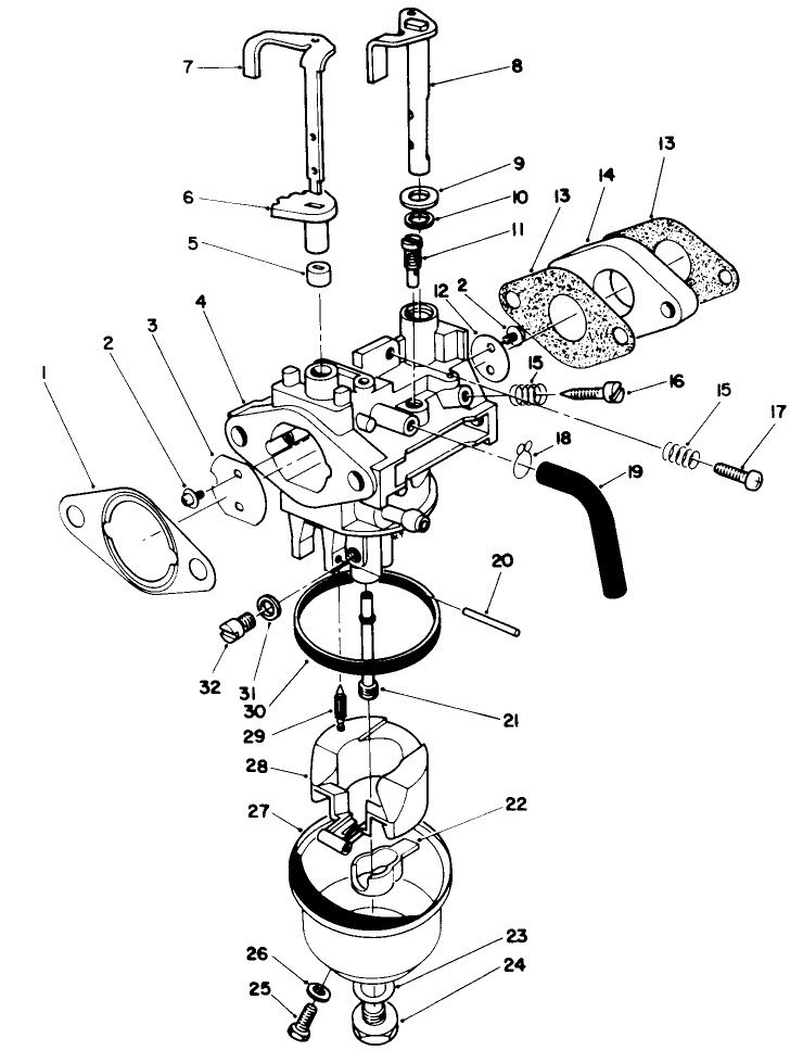 Carburetor Assembly (model No. Vml0-2)