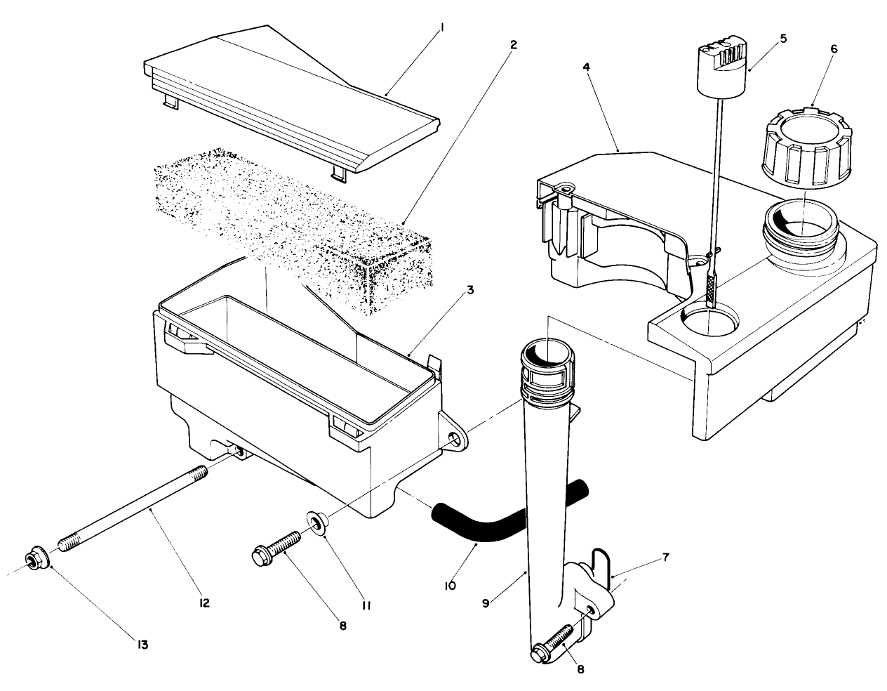 Air Cleaner & Fuel Tank Assembly (model No. Vmlo-2)