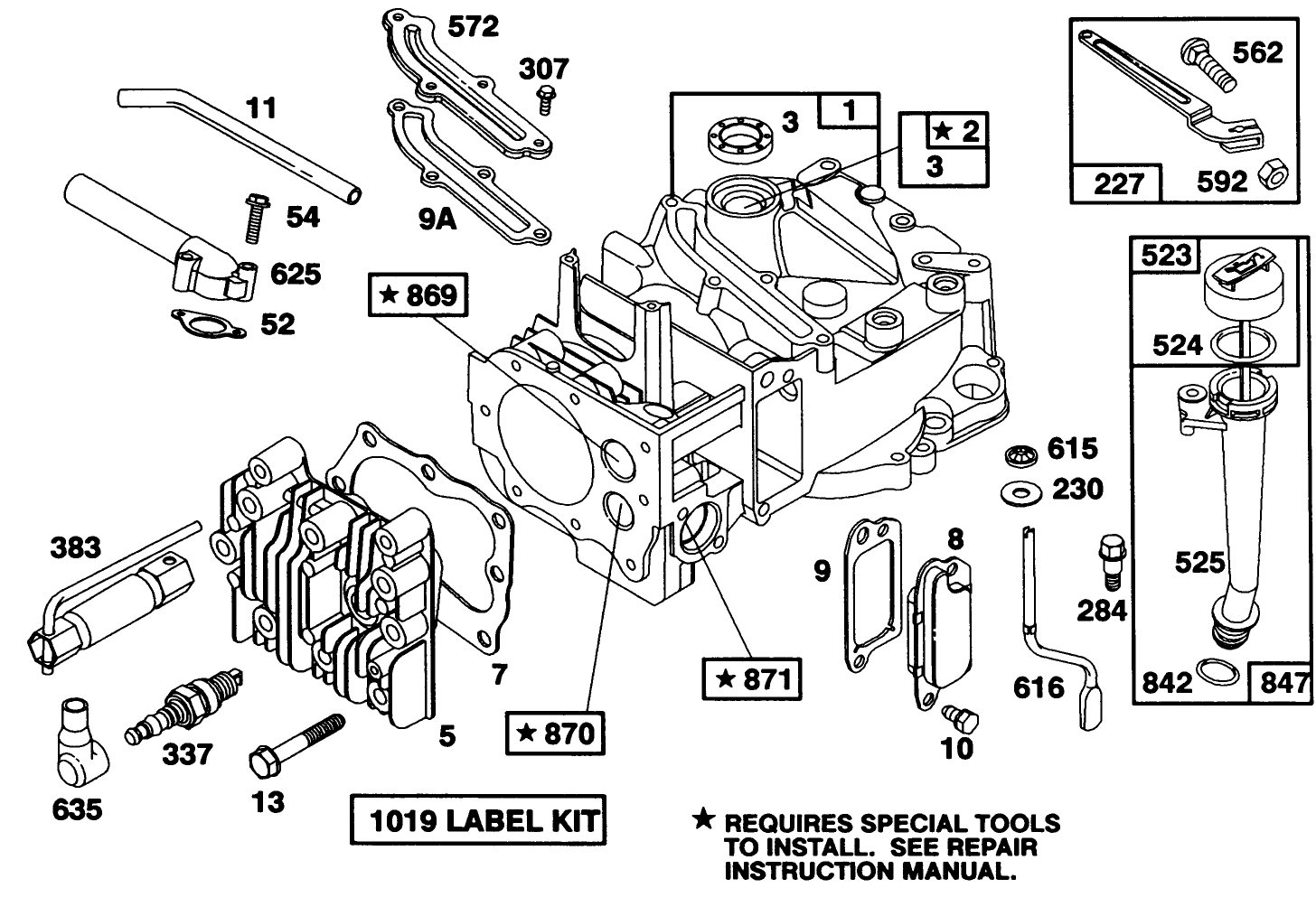 Engine Briggs & Stratton Model 122702-3171-01