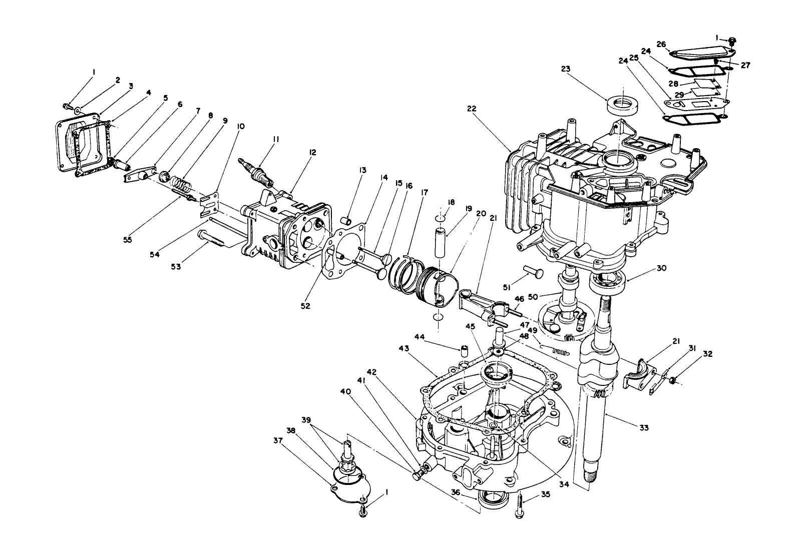 Crankcase Assembly (continued)(engine Model No. Vml0-2)