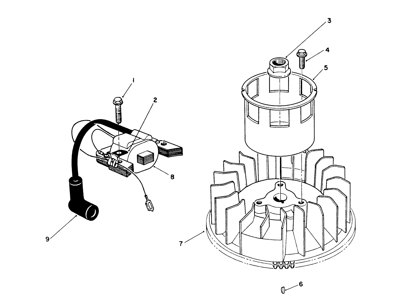 Magneto & Flywheel Assembly (engine Model No. Vml0-2)