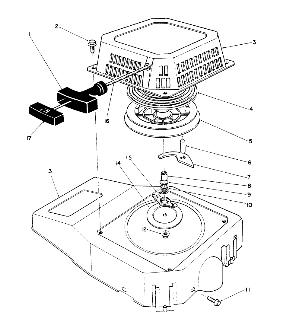 Recoil Assembly (engine Model No. Vml0-2)