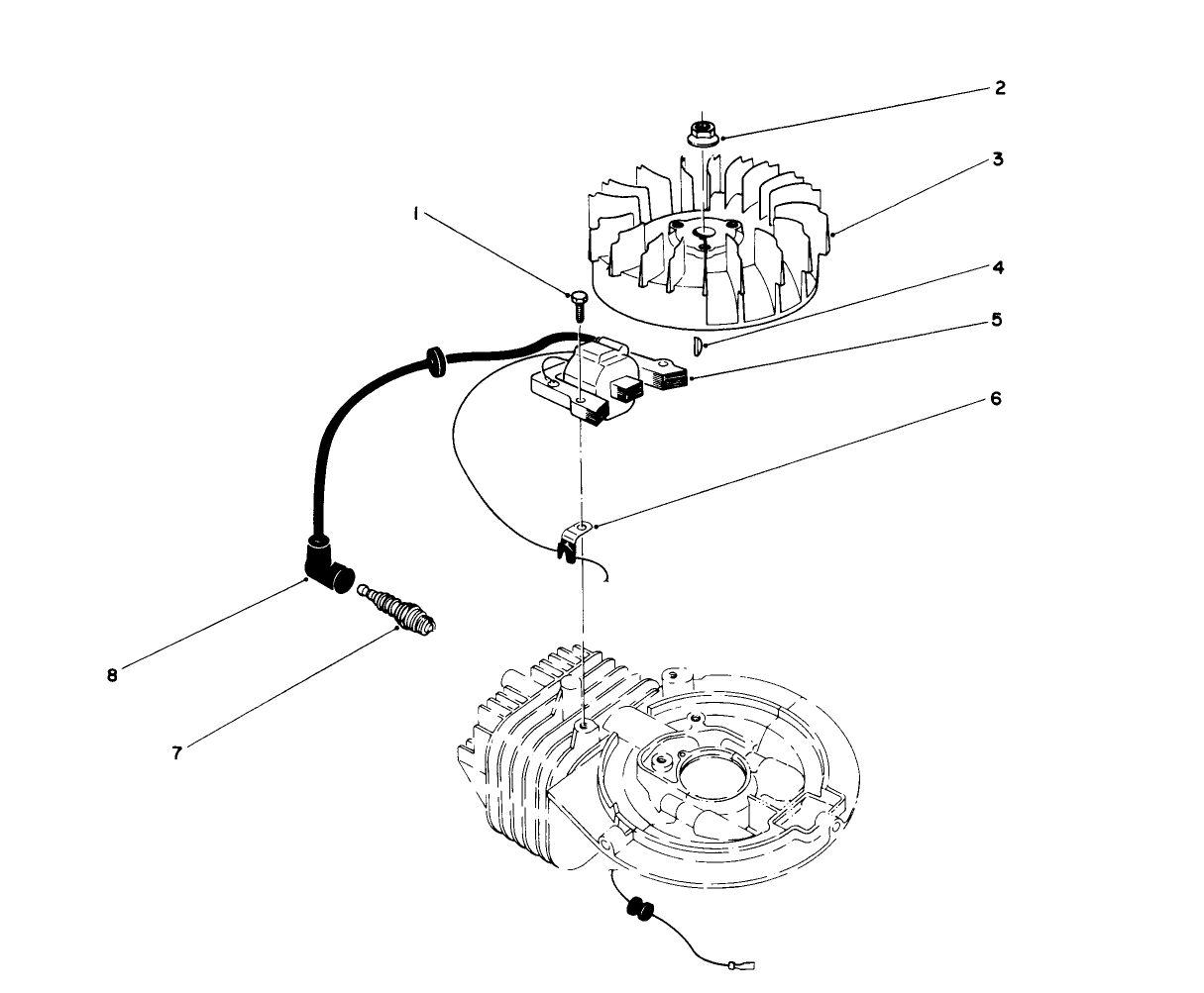 Flywheel & Magneto Assembly (engine Model No. 47plo-2)