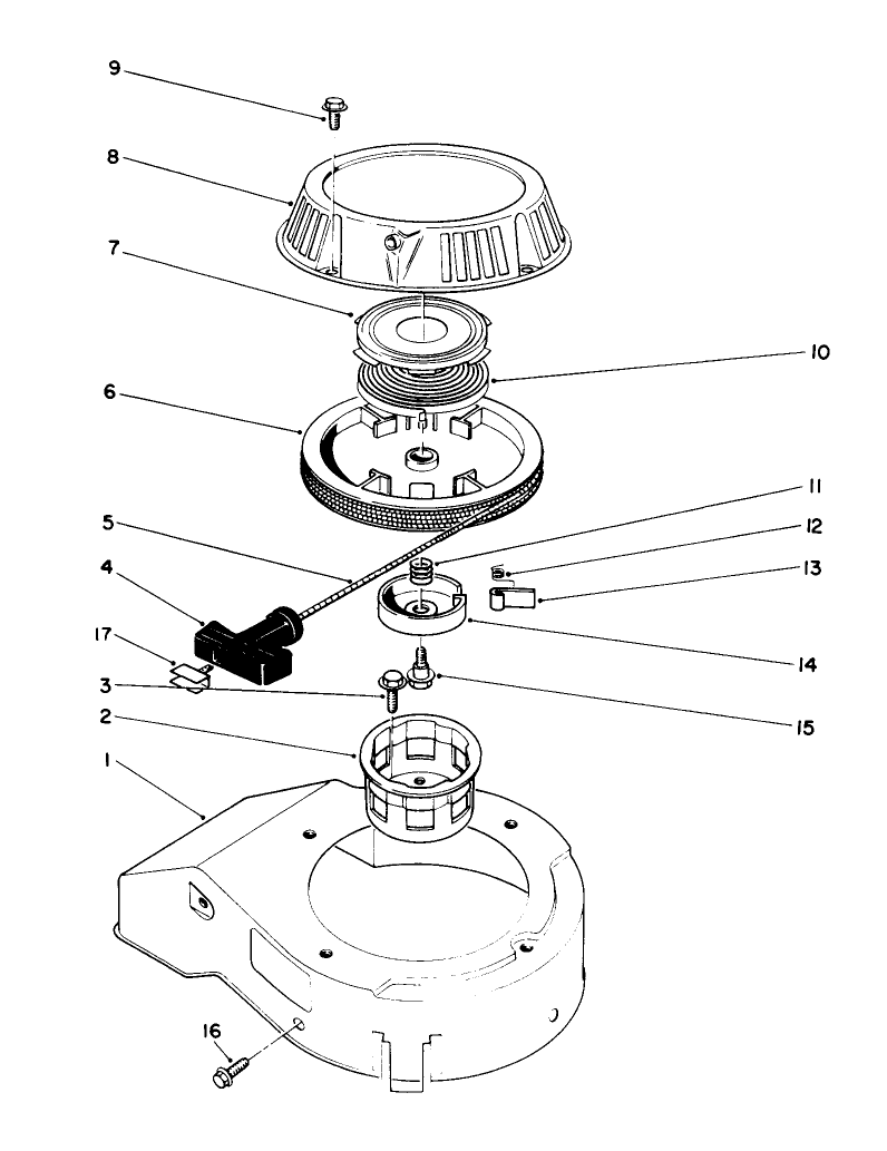 Recoil Assembly (engine Model No. 47pl0-2)