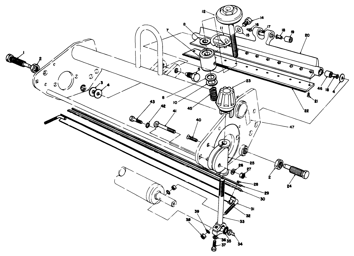 Bedbar & Scraper Comb Assembly For Cutting Unit Model No. 04450 & 04468