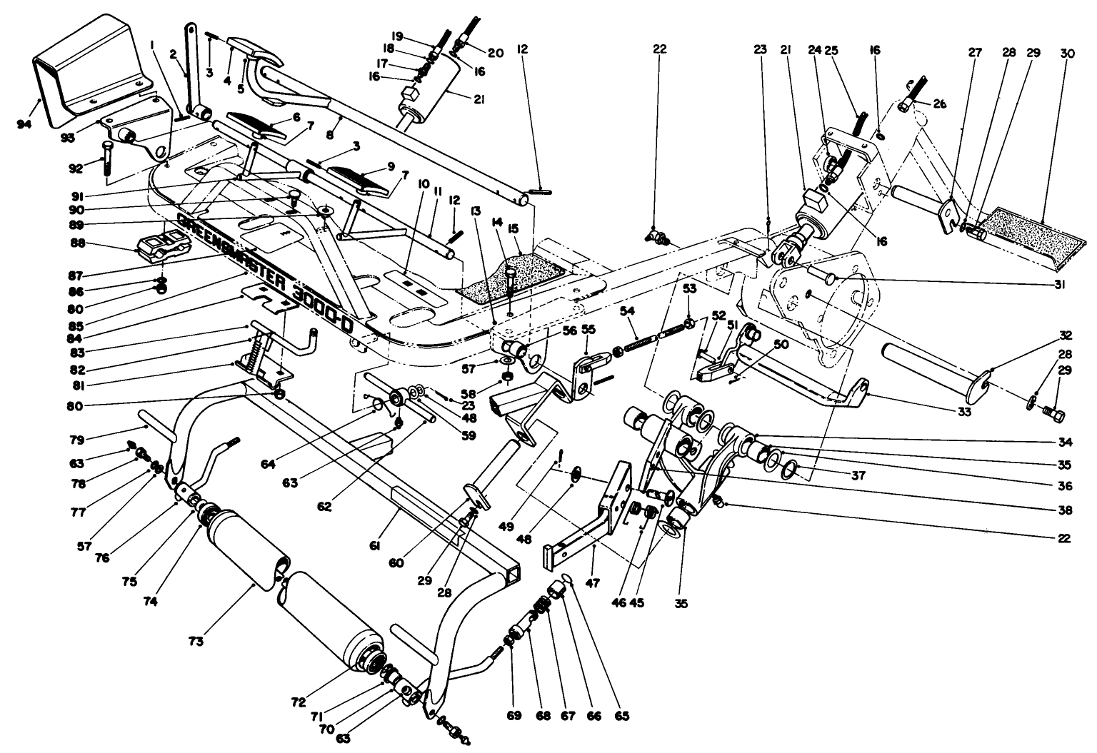 Foot Pedals & Roller Assembly