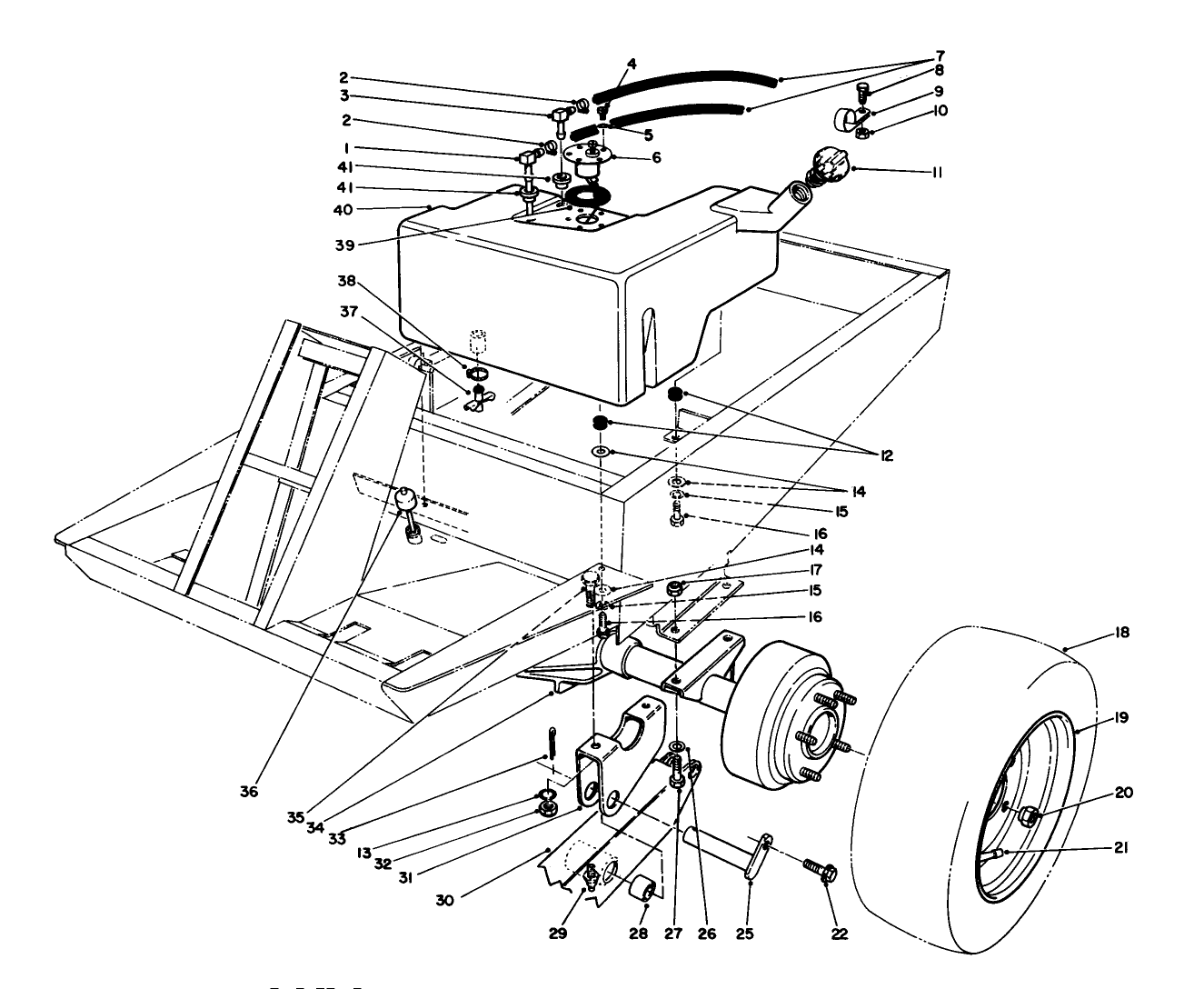 Fuel Tank And Axle Assembly