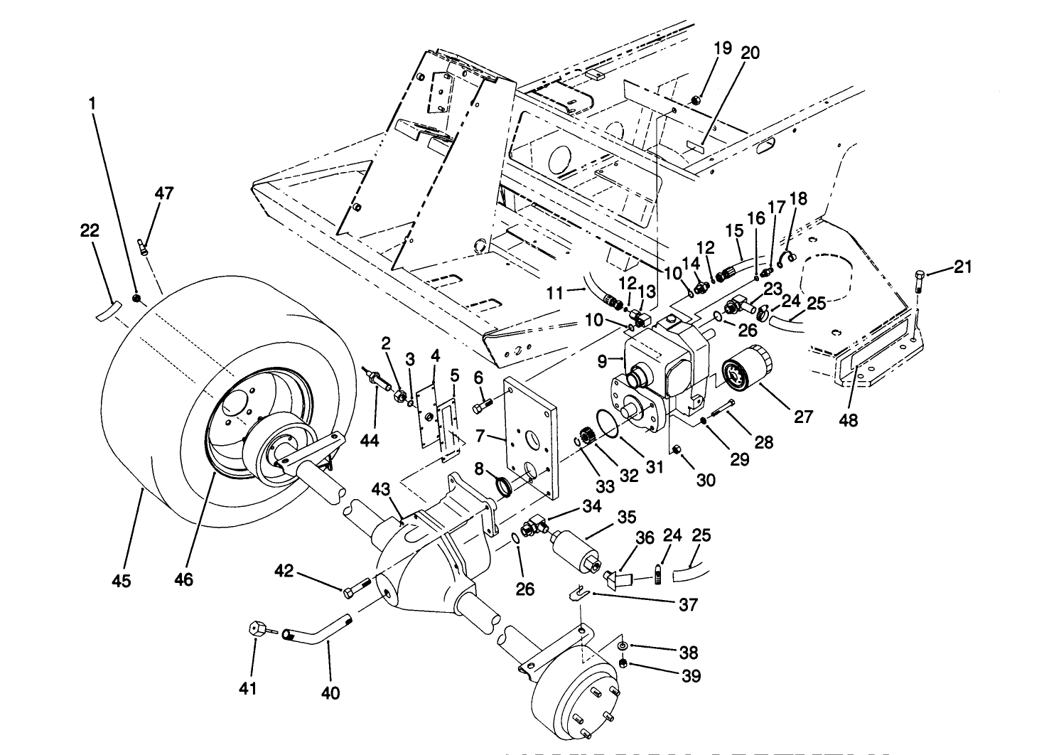 Front Axle & Transmission Assembly
