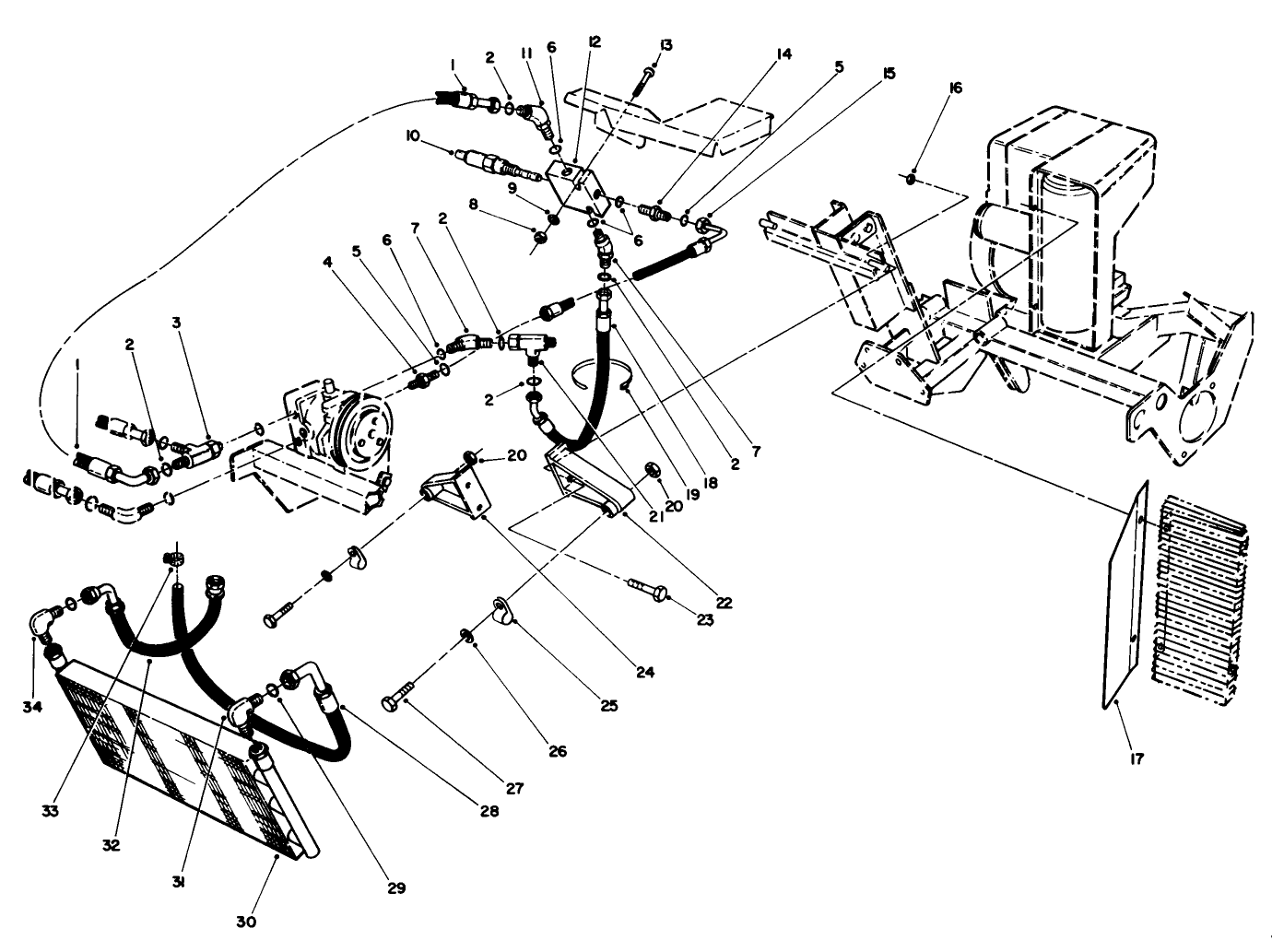Hydraulic Oil Cooler Assembly
