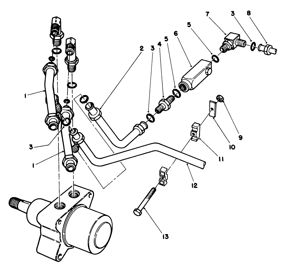 Right Front Wheel Plumbing Assembly