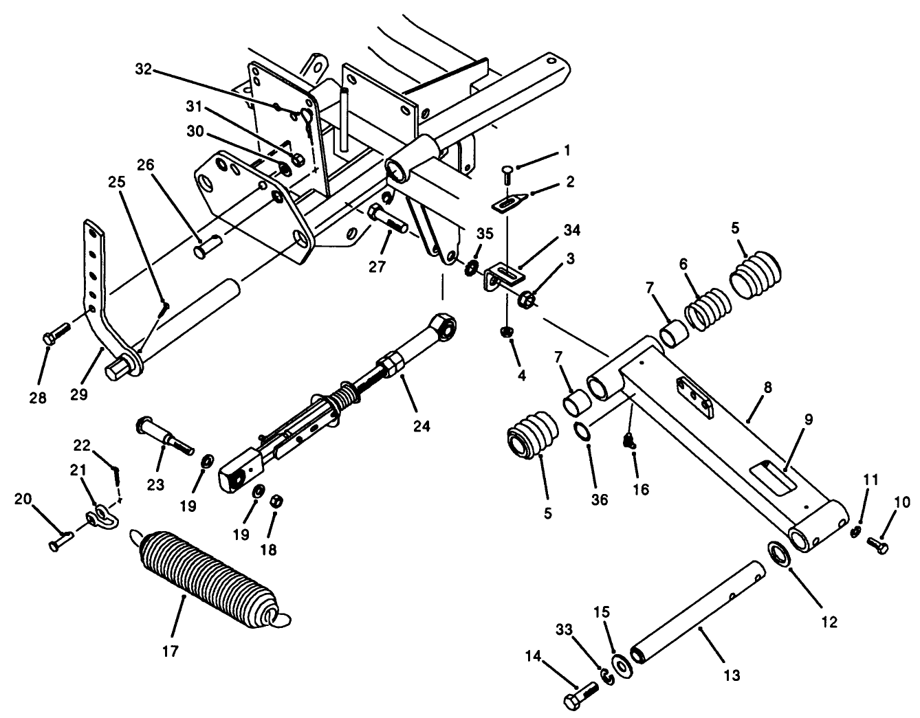 Front Cutting Unit Lift Arm Assembly