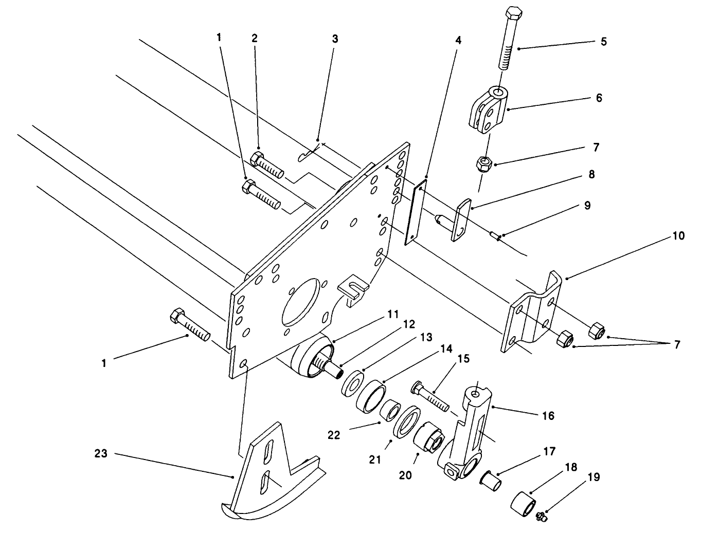 5 Blade Cutting Unit Roller Assembly (fixed Suspension)