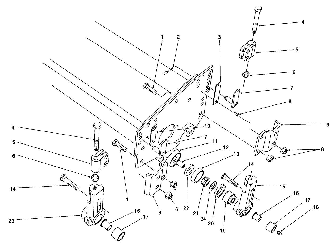 5, 8 & 11 Blade Cutting Unit Roller Assembly (floating Suspension)