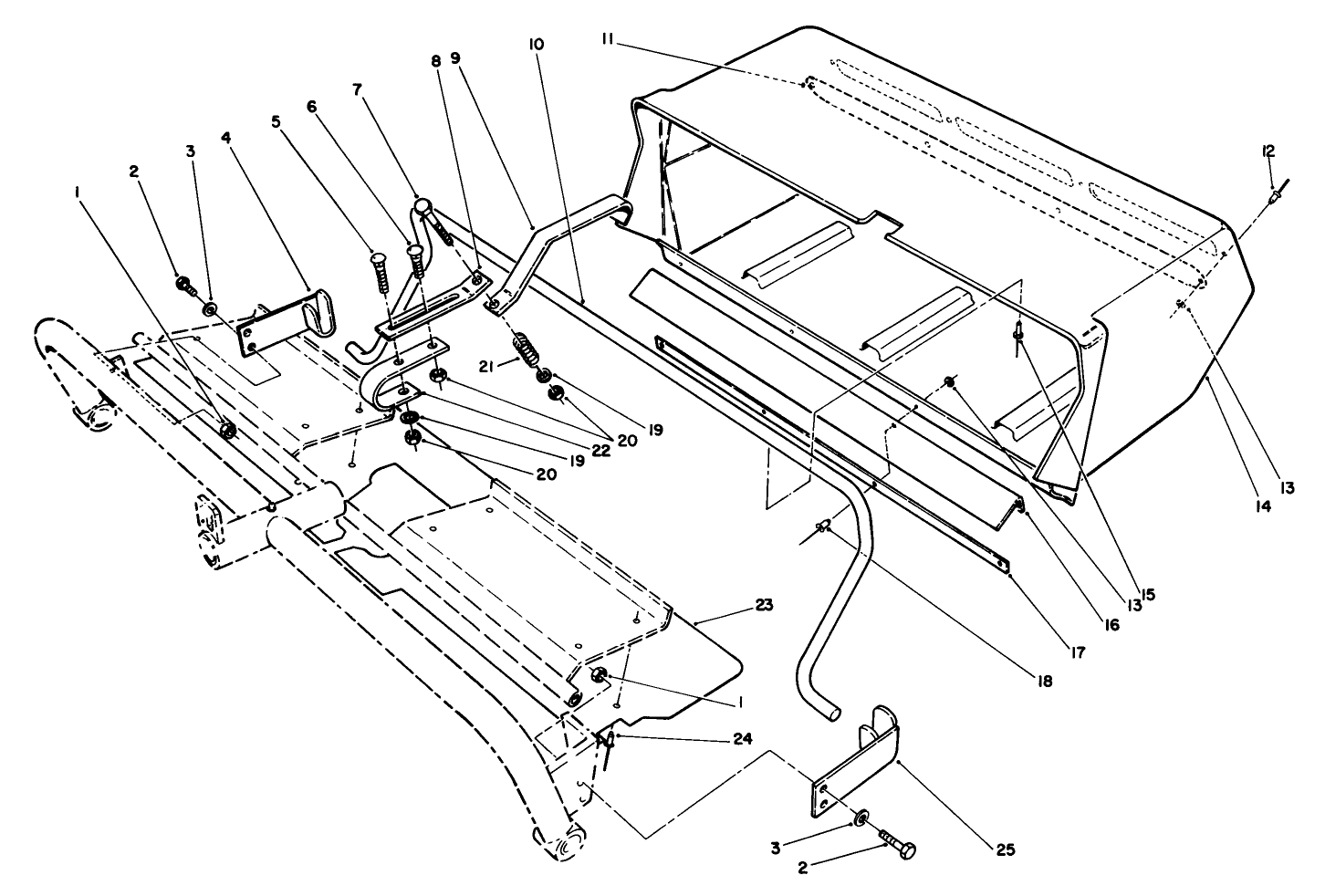 Grass Collection System Model No. 03433 (optional)(rear Cutting Unit Basket Assembly)