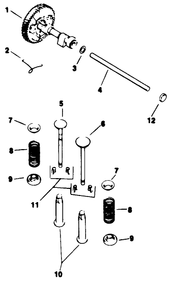 Camshaft & Valves-Engine Kohler Model No. M16qs Spec No. 711563
