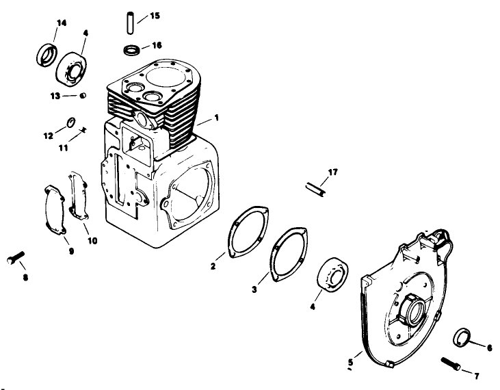 Crankcase-Engine Kohler Model No. M16qs Spec No. 711563