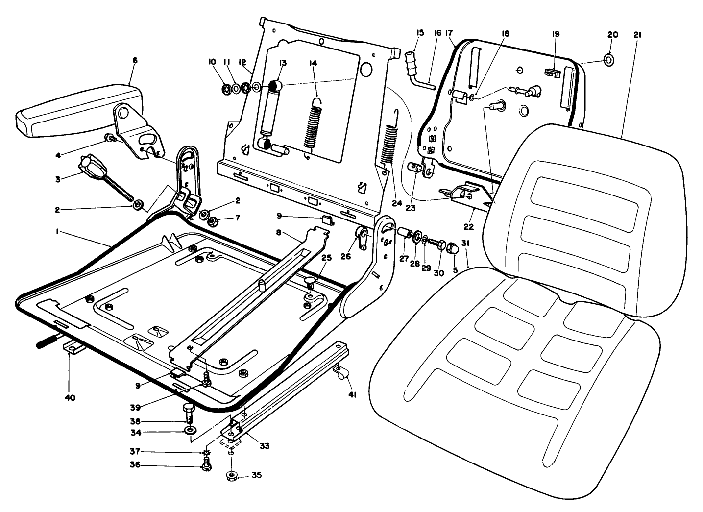 Seat Assembly Model No. 30797 (optional)