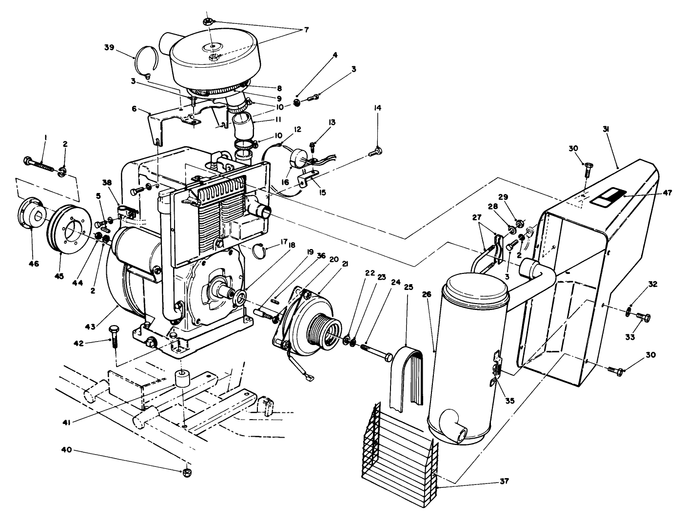 Engine & Clutch Assembly