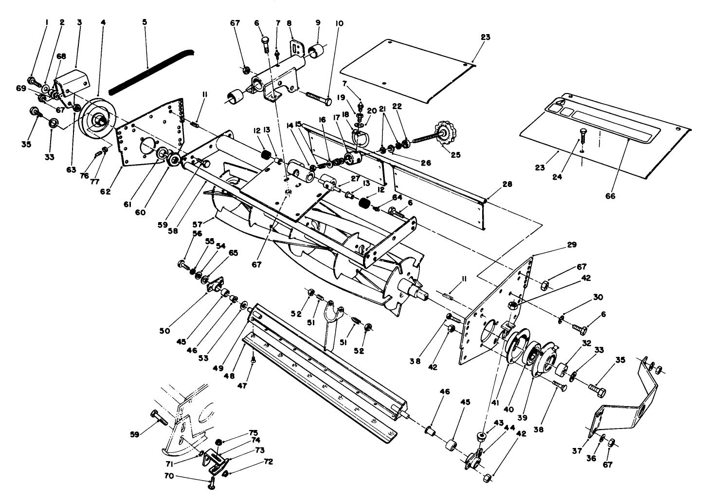 5 Blade Cutting Unit Reel Assembly (continued)(fixed Suspension)