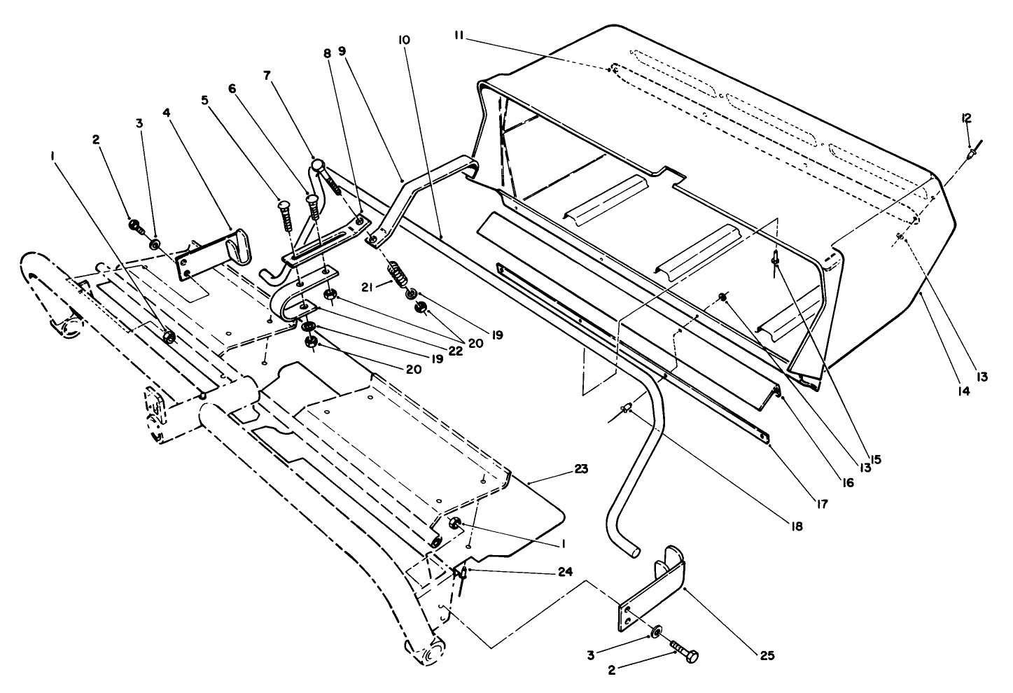 Grass Collection System Model No. 03433 (optional)(rear Cutting Unit Basket Assembly)