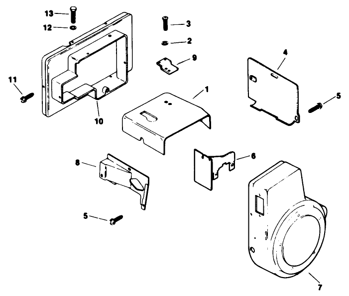 Baffles & Shroud-Engine Kohler Model No. M16qs Spec No. 711563
