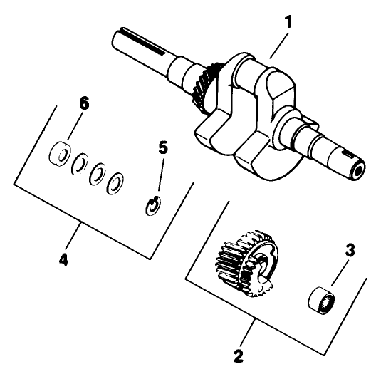 Crankshaft-Engine Kohler Model No. M16qs Spec No. 711563