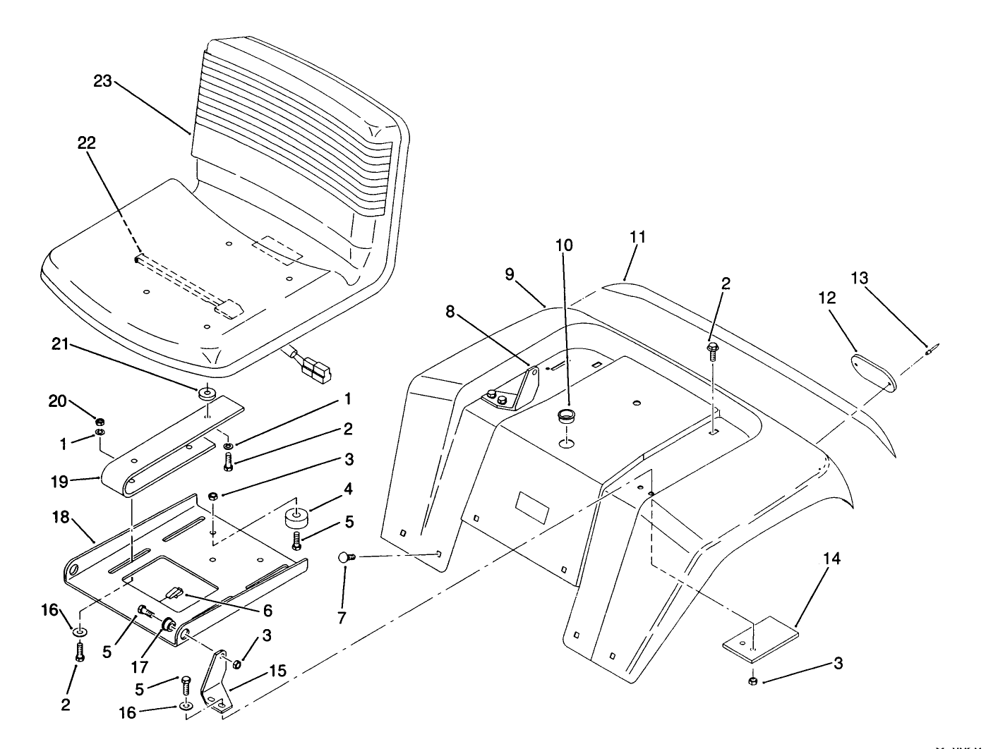Fender And Seat Assembly