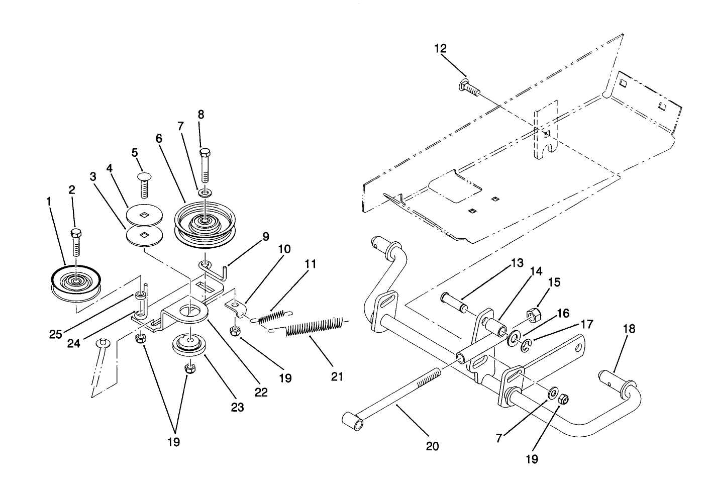 Idler And Pedal Shaft Assembly