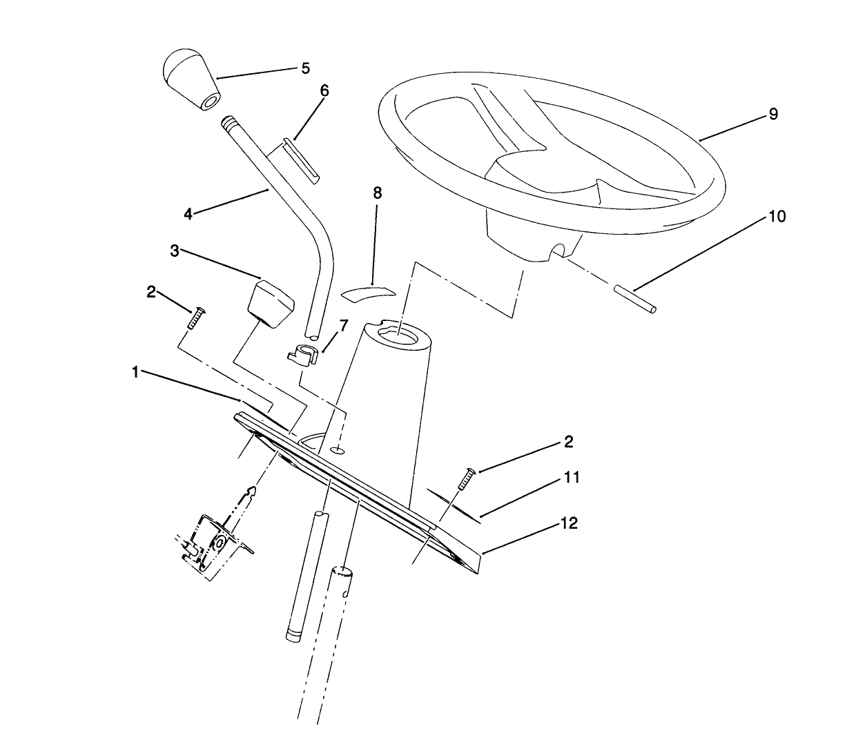 Steering Wheel And Console Assembly
