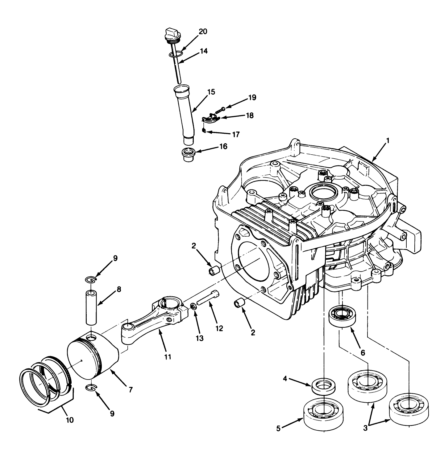 14hp Engine Cylinder Block Assembly