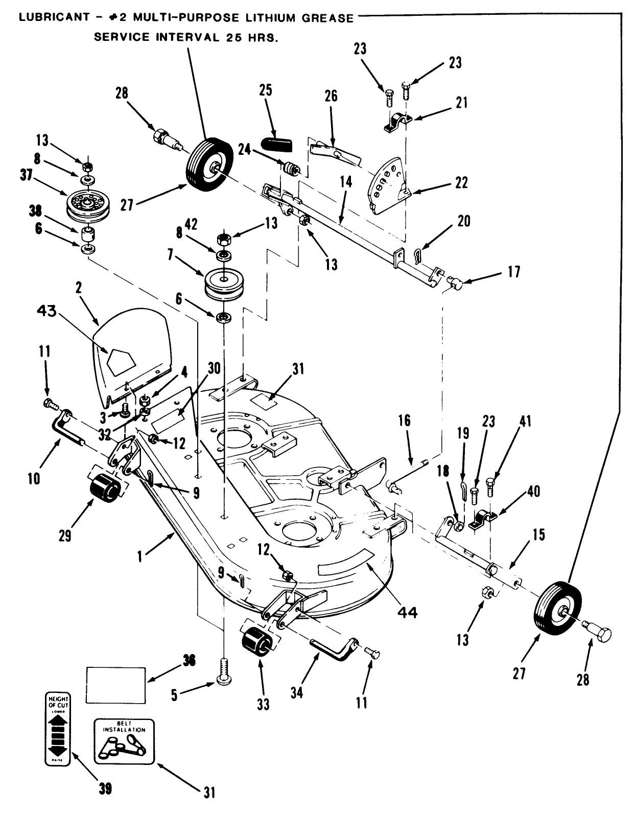 Deck Assembly (continued)