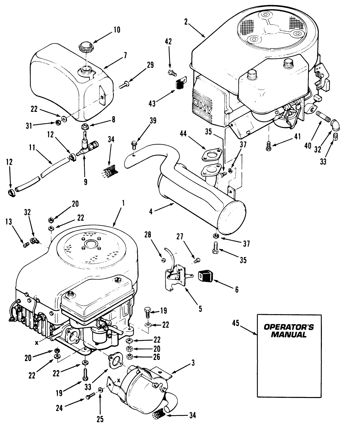 Engine Fuel & Exhaust Assembly