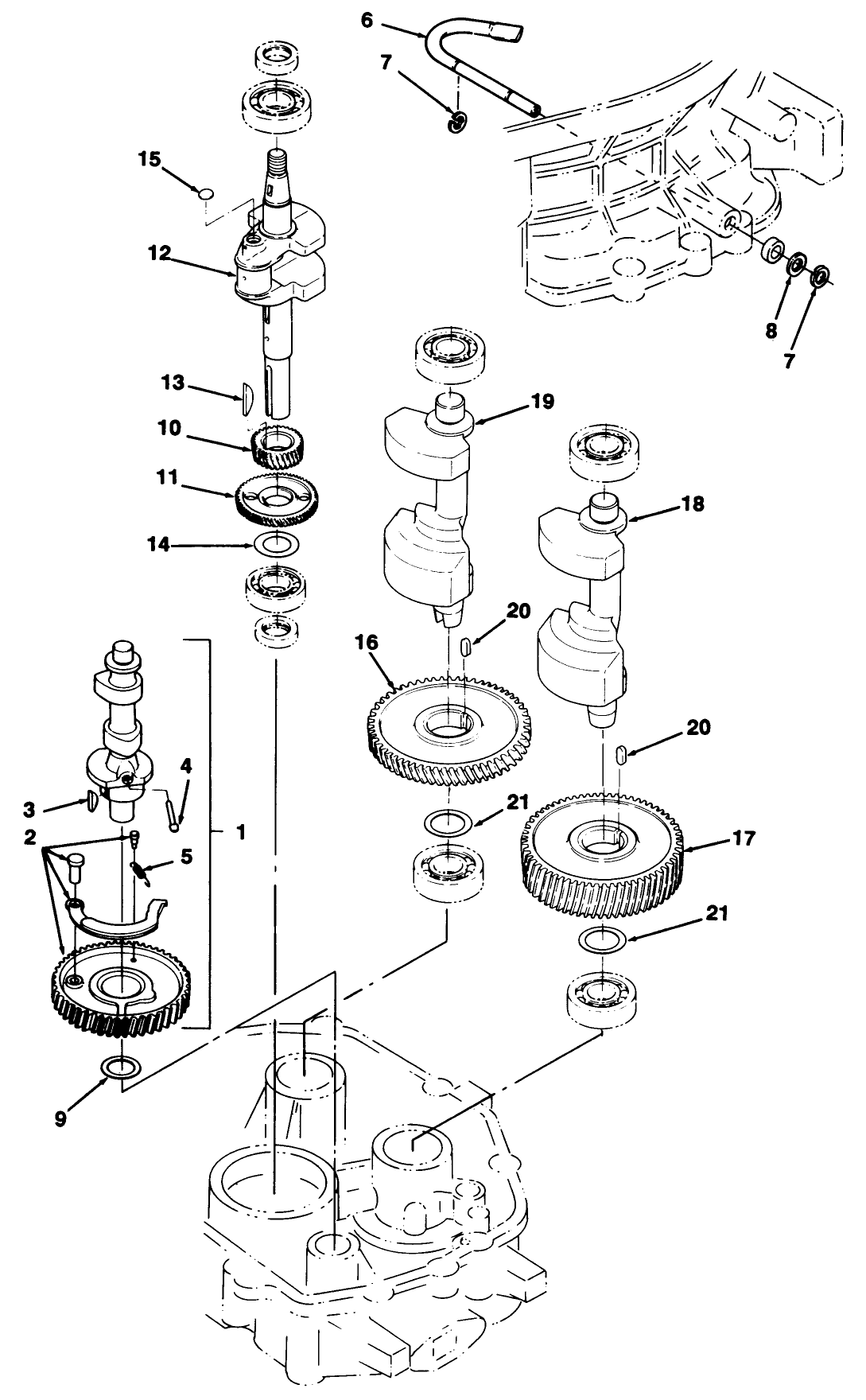 12hp Engine Crankshaft & Camshaft Assembly